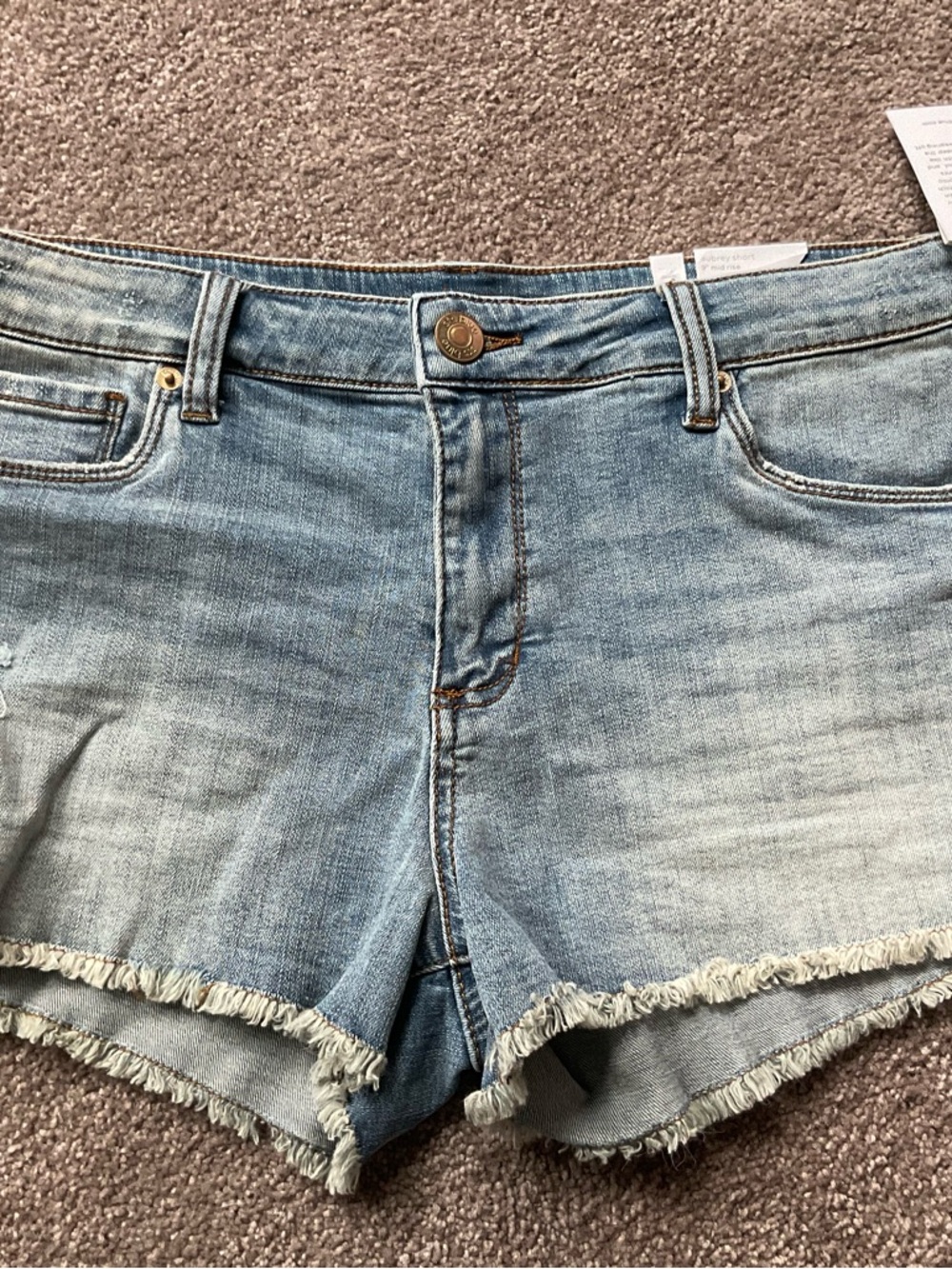STS Blue Light Blue Frayed Hem Denim Shorts